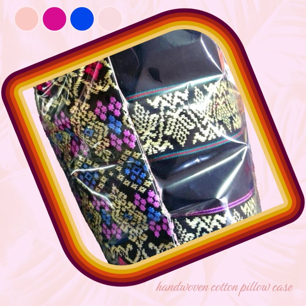 ✨ Handwoven Cotton Pillow Case – Vibrant Tribal Design ✨ - Picture 3 of 3